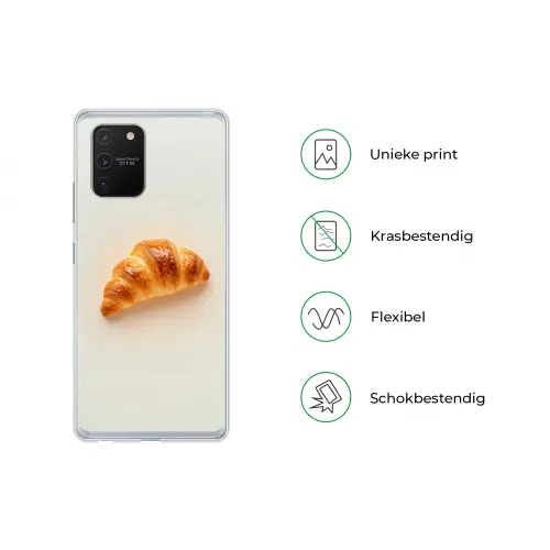 Croissant - Brood - Beige Telefoonhoesje Samsung Galaxy S10 Lite klein -specsS10Lite