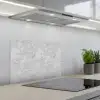 Grijs - Marmer - Mat keuken achterwand spatscherm klein 900 -3d_schuin