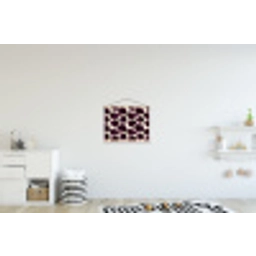 Bloemen - Aquarel - Paars textielposter latten blank klein 122 -kinderkamer
