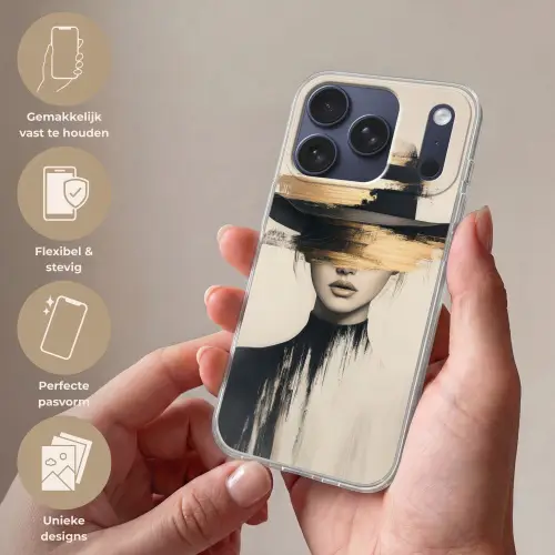 Vrouw - Hoed - Verf Telefoonhoesje iPhone 17 Pro klein -sfeer3_NL
