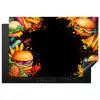 Fastfood - Graffiti - Hamburger - Eten - Modern Inductie beschermer vinyl 3mm klein -3d