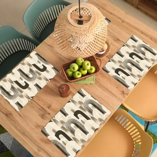 Abstract - Patroon - Bogen Placemat vinyl groot 368 -zzsfeer5_Kitchenyeah-website