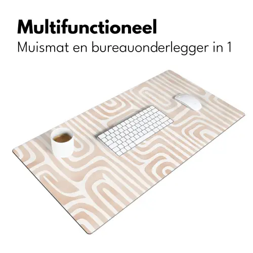 Decoratief - Labyrint - Beige Muismat XXL klein -sfeer4