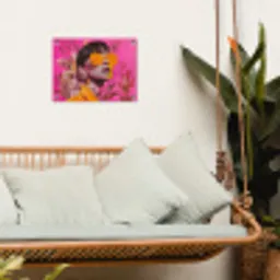 Zonnebril - Oranje - Vrouw - Planten tuinposter los doek klein -sfeer7