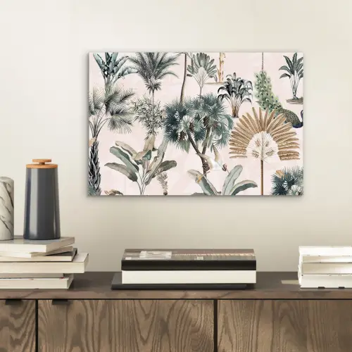 Retro - Jungle - Natuur - Dieren aluminium wit klein -sfeer1