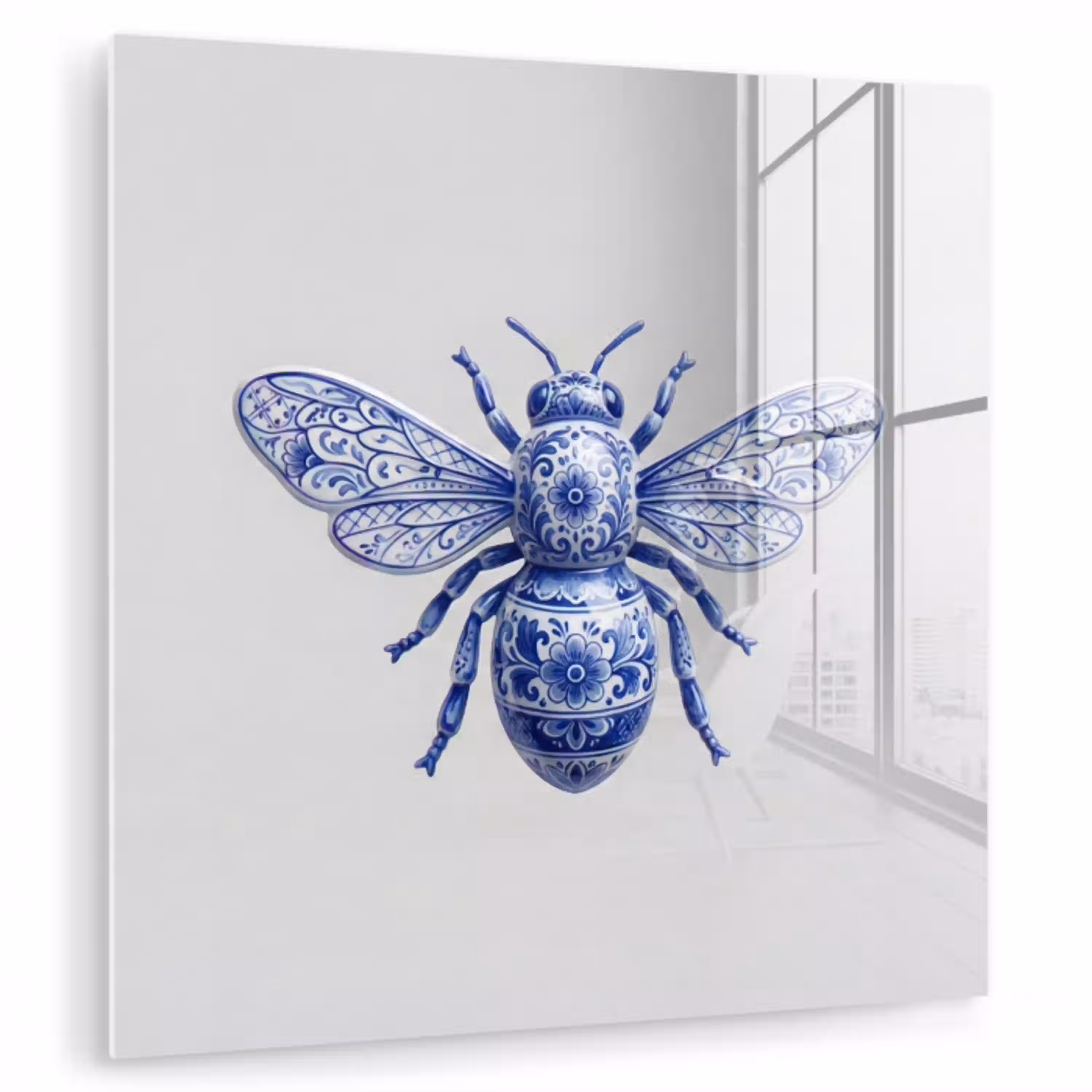 Bij - Modern - Delfts - Blauw plexiglas 5mm klein -zzzproduct_nieuw