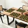 Tropische - Ananas - Zwart Placemat vinyl groot 368 -zzsfeer4_Kitchenyeah-website