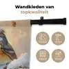 Vogels - Tak - Winter - Sneeuw Wandkleed katoen klein -sfeer2