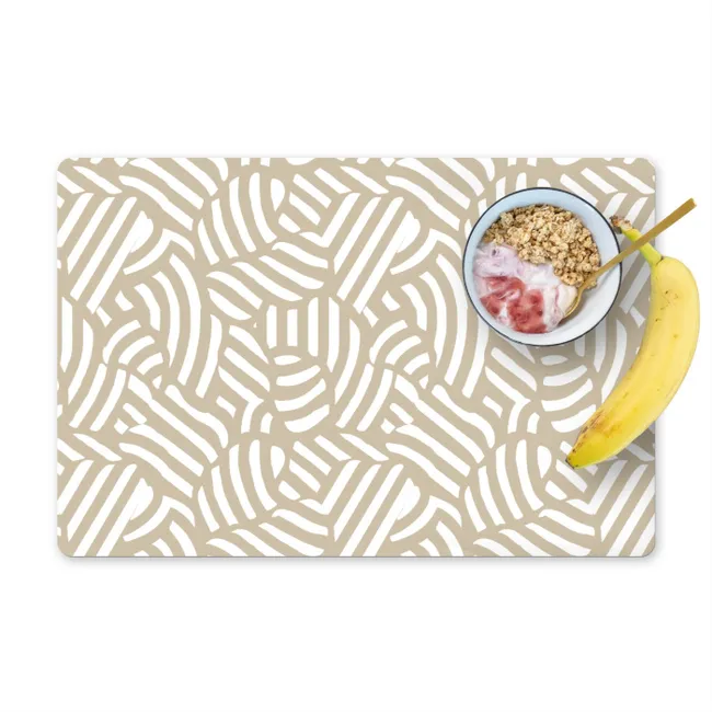 Placemat - 6 stuks - Abstract - Modern - Beige