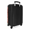 Stippen patroon rood NBS - Handbagage koffer - Kinderen Unisex middel -achterkant
