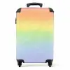 Pastel regenboog Koffer - NBS - Handbagage middel -productfoto_recht