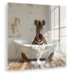 Vintage - Zebra - Wilde dieren - Badkuip plexiglas 5mm klein -zzzproduct_nieuw