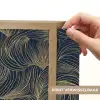 Abstract - Lijnen - Blauw - Goud Light Box met batterij (Wandlamp) middel 907 -USP_websiteprintNL