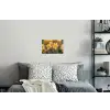 Bloemen - Geel - Wazig Muursticker klein -slaapkamer