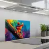 Kikker - Felgekleurd - Tak - Regenboog keuken achterwand spatscherm klein -3d_schuin