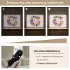 Bloemenkrans - Kleurrijk - Moeder Light Box met batterij (Wandlamp) middel -USP_dimbaarNL