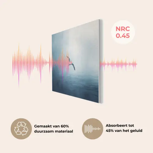 Meeuw - Wit - Zee - Mistig PET vilt klein -USP_NL