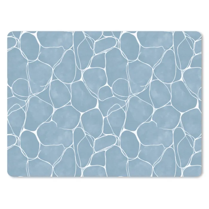 Organisch - Patroon - Blauw muismat rubber klein 262 -3d
