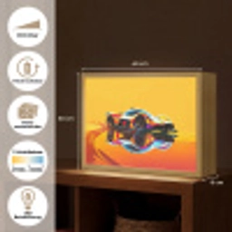 Auto - Race  - F1 - Jongens - Geel - Rood Light Box met batterij (Wandlamp) middel -USP_websiteoverzichtDE