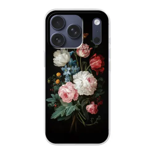 Boeket - Kleurrijk - Klassiek Telefoonhoesje iPhone 17 Pro klein -3d
