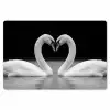 Zwanen - Hart - Zwart - Wit Placemat vinyl groot -zzsfeer1_Kitchenyeah-website