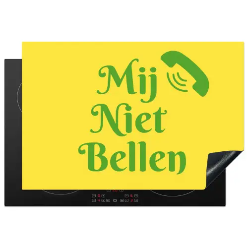 Mij niet bellen - Telefoon - Geel Inductie beschermer vinyl 3mm klein -3d