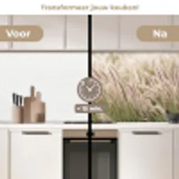 Gras - Close up - Groen keuken achterwand 2 middel -voor-na2_NL