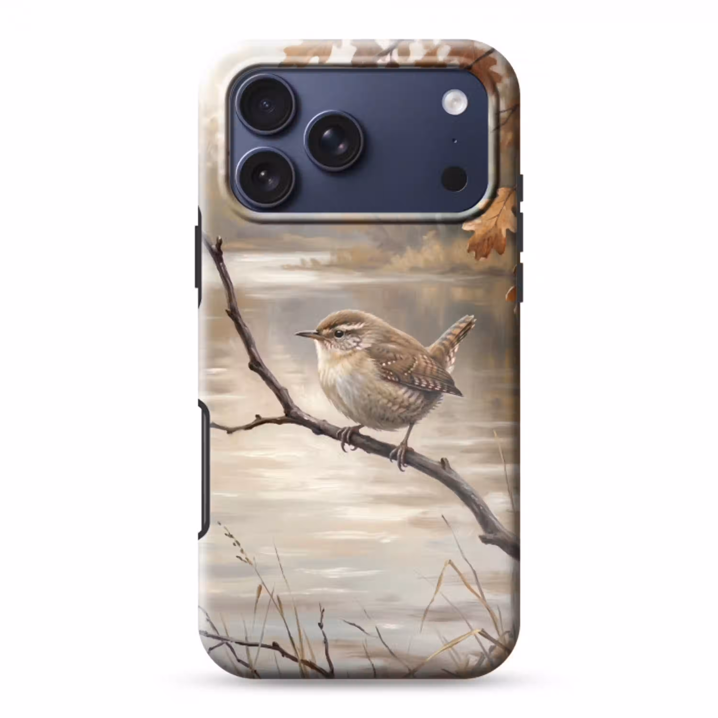 Winterkoninkje - Tak - Rivier - Natuur - Sfeervol Toughcase MagSafe Apple iPhone 17 Pro Max klein -3d