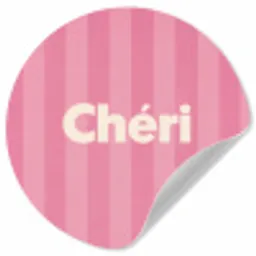 Gestreept - Roze - Chéri Wandcirkel behangsticker klein -3d