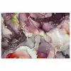 Marmer - Rood - Paars - Goud poster papier klein -3d