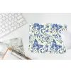 Vlinders - Bloemen - Blauw - Botanisch muismat rubber klein 262 -witbureau