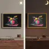 Drumstel - Kleurrijk - Verf - Levendig Light Box met batterij (Wandlamp) middel -sfeer3