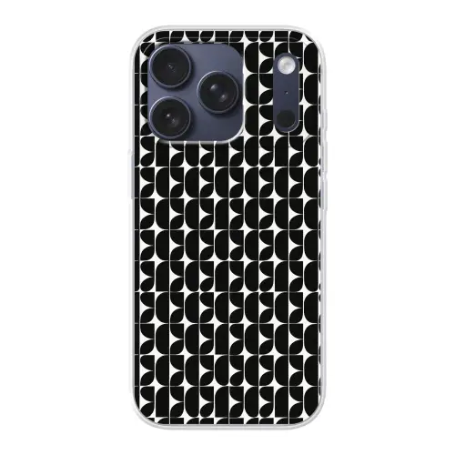 Modern - Geometrisch - Zwart Telefoonhoesje iPhone 17 Pro klein 878 -3d
