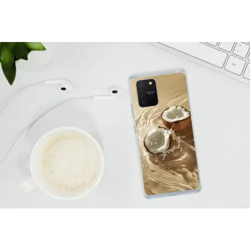Kokosnoot - Water - Beige - Spetters Telefoonhoesje Samsung Galaxy S10 Lite klein -oordopS10Lite