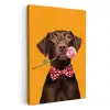 Hond - Oranje - Roos - Valentijn KitchenYeah - Keuken - Canvas klein -3d