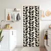 Botanisch - Dessin - Zwart - Beige deurposter klein 289 -sfeer5