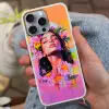 Portret - Bloemenkroon - Vrouw Hoesje iPhone 16 Pro Max met koord klein -sfeer3
