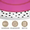 Smiley - Roze - Stippen Akoestische PET Vilt - Rond klein -closeup_NL