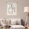 Kerstmis - Quotes - Noël - Wit - Beige Wandkleed katoen klein -sfeer4