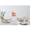 Rood - Quote - Kersen Muursticker klein -eettafel