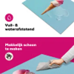 Bolletjes - Schepijs - Hoorntje - Blauw Inductie beschermer vinyl 3mm klein -wsfeer6_website