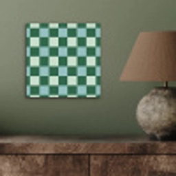 Schaakbord - Klassiek - Groen aluminium wit klein 46 -sfeer2
