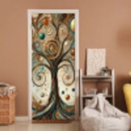 Levensboom - Boom - Abstract - Modern deurposter klein -sfeer1