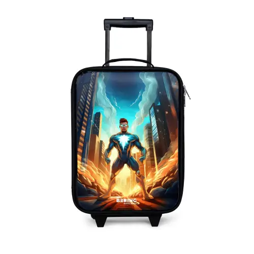 City superhero Kinderkoffer - Zwart klein -3d