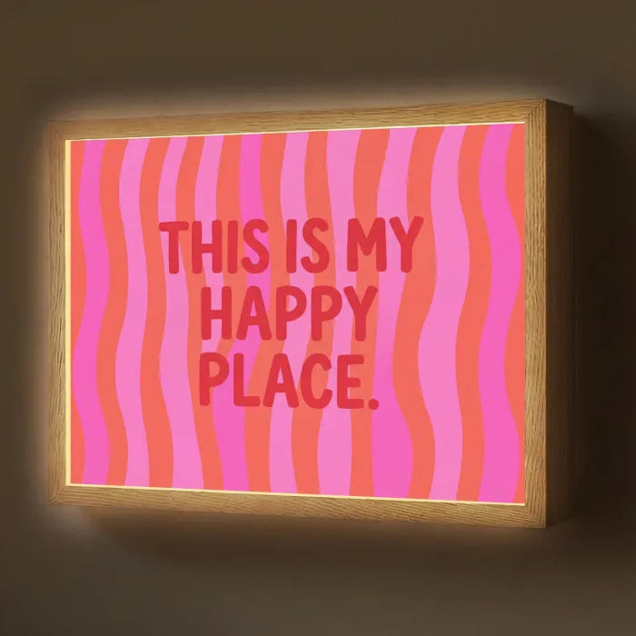 Tekst - Modern - Kleurrijk Light Box met batterij (Wandlamp) middel -z3d_website