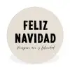 Kerst - Quotes - Feliz navidad - Kerstmis - Feestdagen Wandcirkel kunststof plaat 5mm dik klein -3d