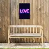 Neon - Love - Valentijn Tuinposter op houten frame 2 cm dik klein -sfeer4