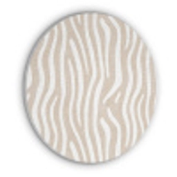 Abstract - Zebra - Beige Akoestische PET Vilt - Rond klein 838 -3d