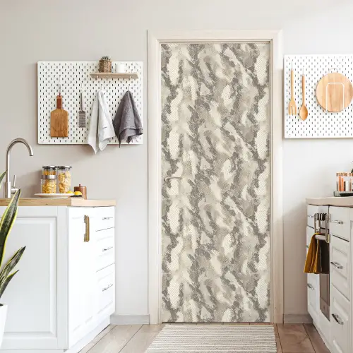 Slang - Patroon - Taupe deurposter klein 289 -sfeer5