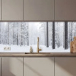 Bos - Sneeuw - Pad - Winter - Stilte keuken achterwand 2 middel zz_3dshopping